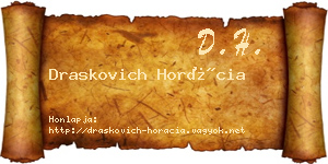 Draskovich Horácia névjegykártya